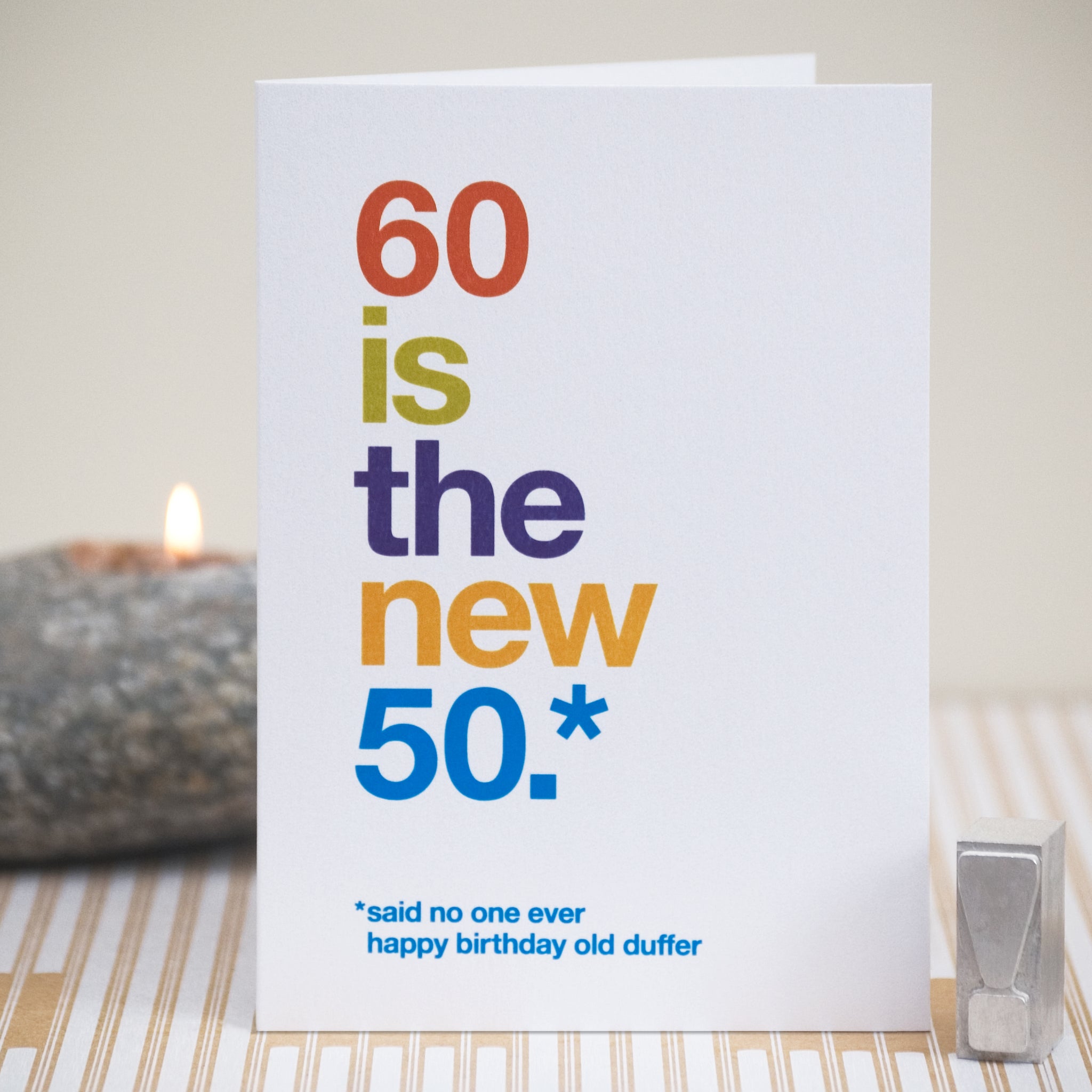 Funny 60th Birthday Card – Wordplay Design